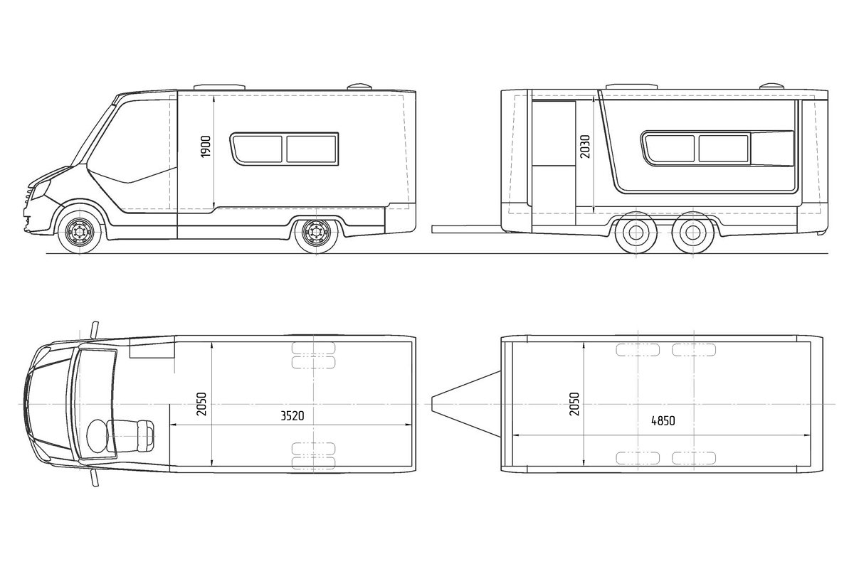 Размеры передвижного медицинского комплекса Размеры передвижного медицинского комплекса