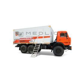 Кабинет флюорографический подвижной с цифровым флюорографом на базе шасси КАМАЗ-43118